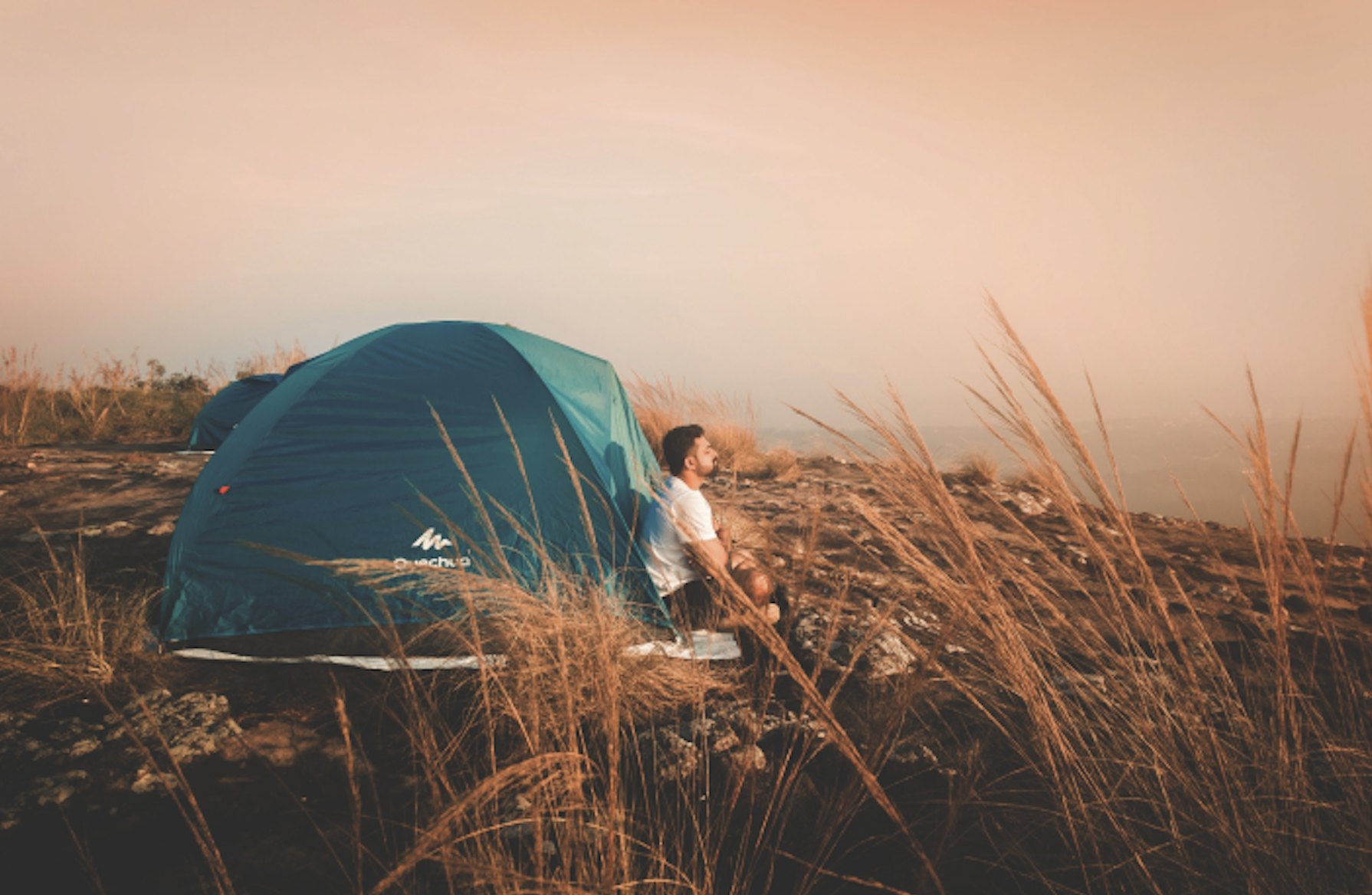 A tent in nature